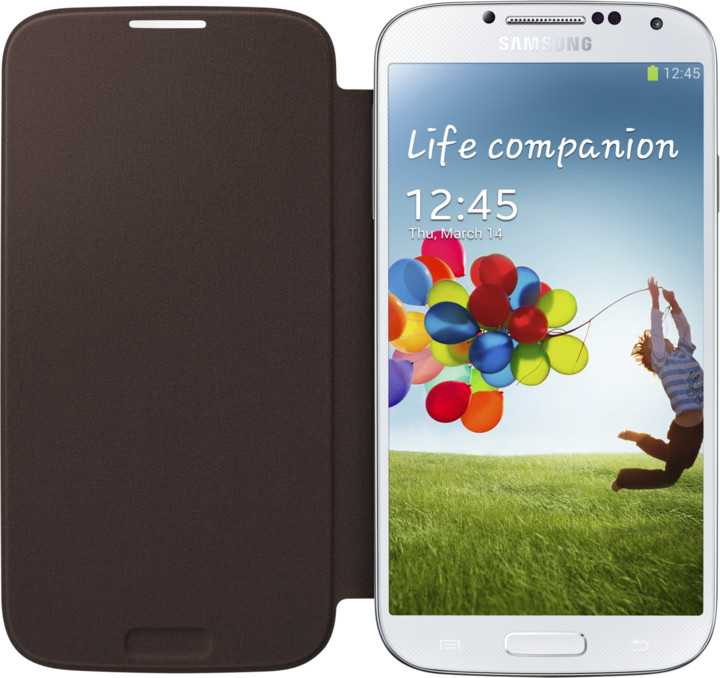 Samsung flipové pouzdro EF-FI950BA pro Galaxy S 4 (i9505), hnědá_2143143269