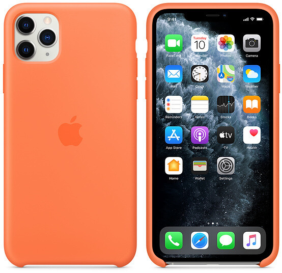 Apple silikonový kryt na iPhone 11 Pro Max, oranžová_1499796293