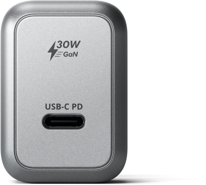Satechi síťová nabíječka GAN USB-C, PD, 30W, stříbrná_1860368600