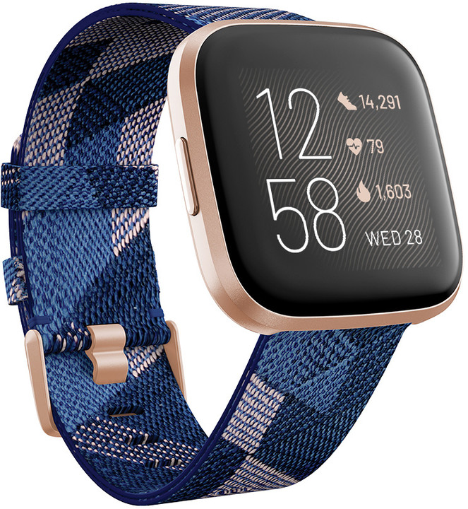 Google Fitbit Versa 2 Special Edition (NFC) - Navy &amp; Pink Woven_501061052