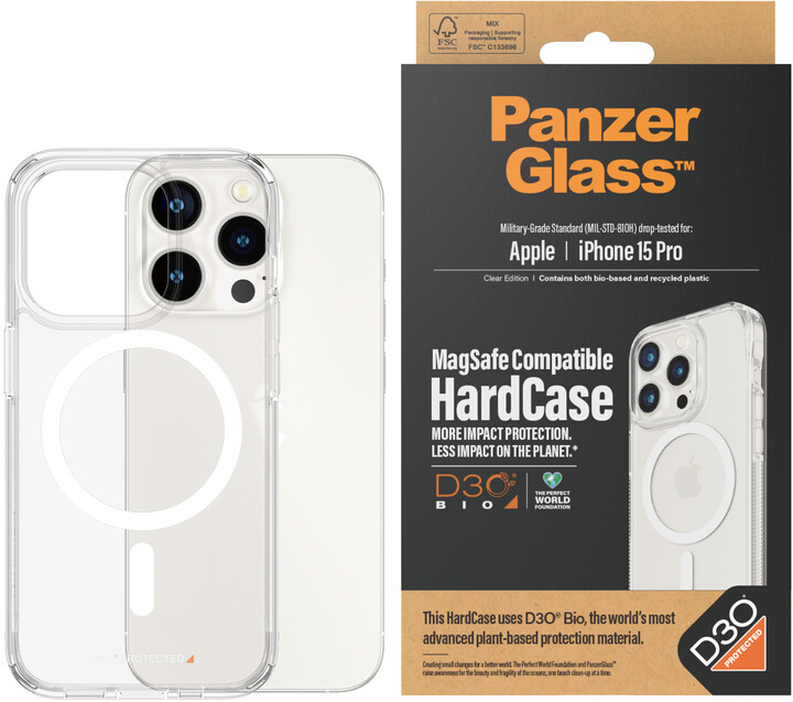 PanzerGlass ochranný kryt HardCase MagSafe D3O pro Apple iPhone 15 Pro_282586183