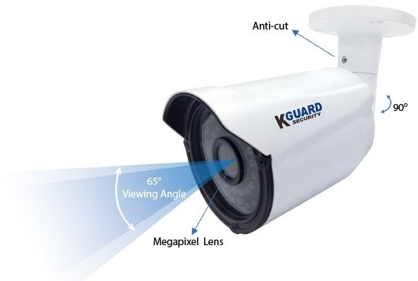 KGUARD set EL831 8-kanálový rekordér DVR 720P FULL HD + 4x 720P barevná venkovní kamera WA713A_100801167