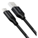 AXAGON SPRING USB-C - USB-A, 1m, 3A, oplet, černý
