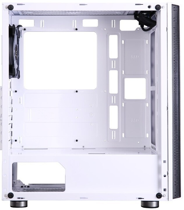 Zalman R2, 1x120mm RGB, tvrzené sklo, bílá_2672657