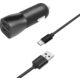 FIXED autonabíječka, 2xUSB, Smart Rapid Charge, 15W + kabel USB - USB-C, 1m, černá_1289295951