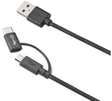 CELLY USB kabel s konektorem microUSB - USB typu C_646293613