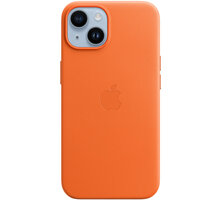 Apple kožený kryt s MagSafe pro iPhone 14, oranžová_1093399841