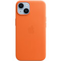 Apple kožený kryt s MagSafe pro iPhone 14, oranžová_1093399841