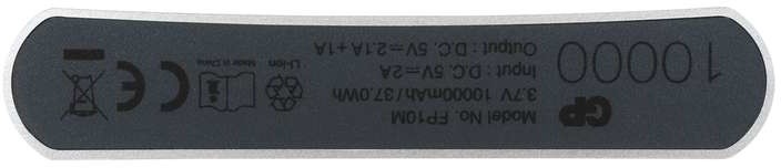 GP PowerBank FP10MB, záložní zdroj 10000 mAh, USB 2.1A + USB 1A, černá_1789077945