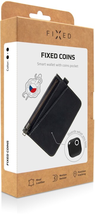 FIXED peněženka Smile Coins se smart trackerem, černá