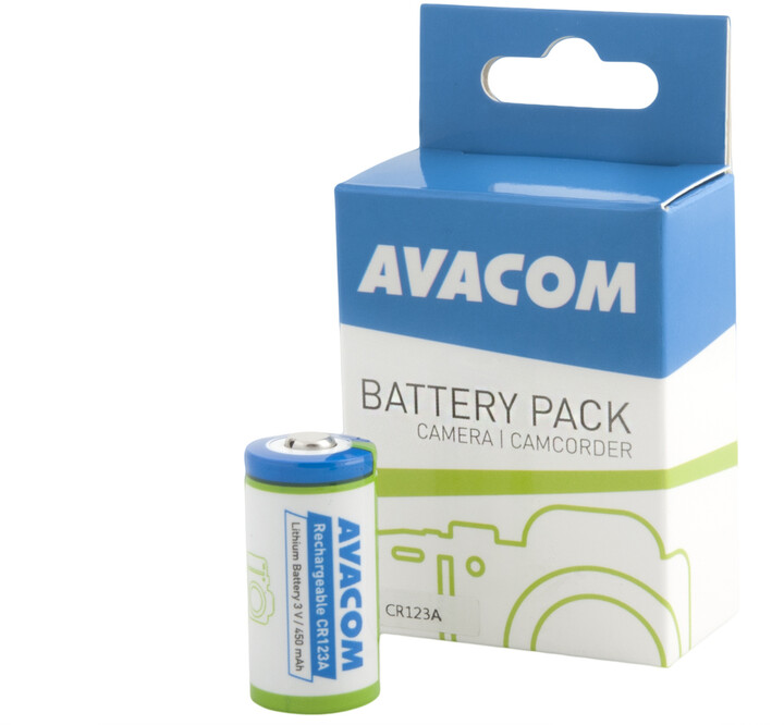 AVACOM baterie CR123, 3V, 450mAh, 1,35Wh, nabíjecí_675618273