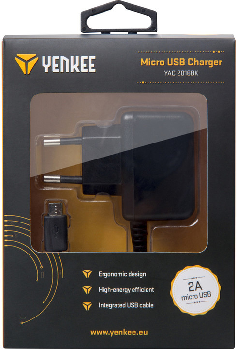 YENKEE YAC 2016BK Micro USB nabíječka 2A, černá_534327196