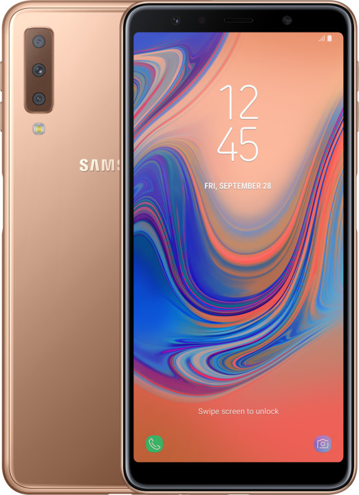 Samsung Galaxy A7 (2018), Dual Sim, 4GB/64GB, zlatá_659384528