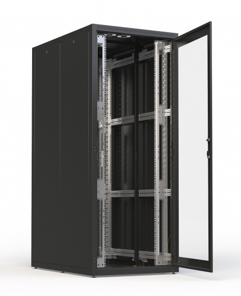 CONTEG 4X Serverový rozvaděč 19&quot;, 800x1000mm, 42U, zatížení 1000kg, černá_1581624322