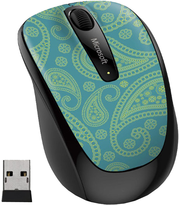 Microsoft Mobile Mouse 3500 LE Aqua Paisley_806690156