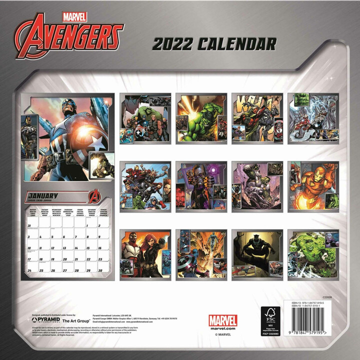 Kalendář 2022 - Marvel: Avengers_525343140
