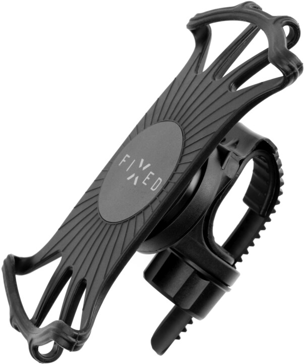 FIXED odnímatelný silikonový držák Bikee 2 pro mobilní telefon, na kolo, černá_882529481