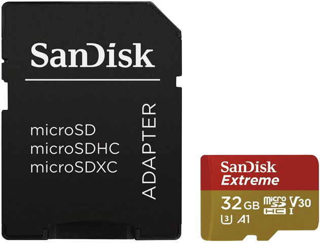 SanDisk Micro SDHC Extreme 32GB 100MB/s A1 UHS-I U3 V30 + SD adaptér_1493510285