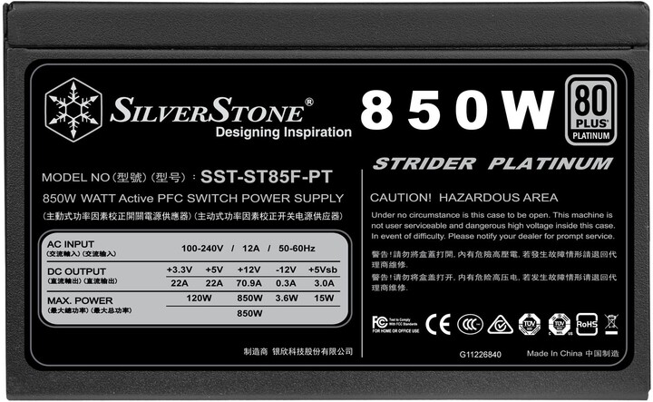 SilverStone Strider Platinum ST85F-PT - 850W_1870328133