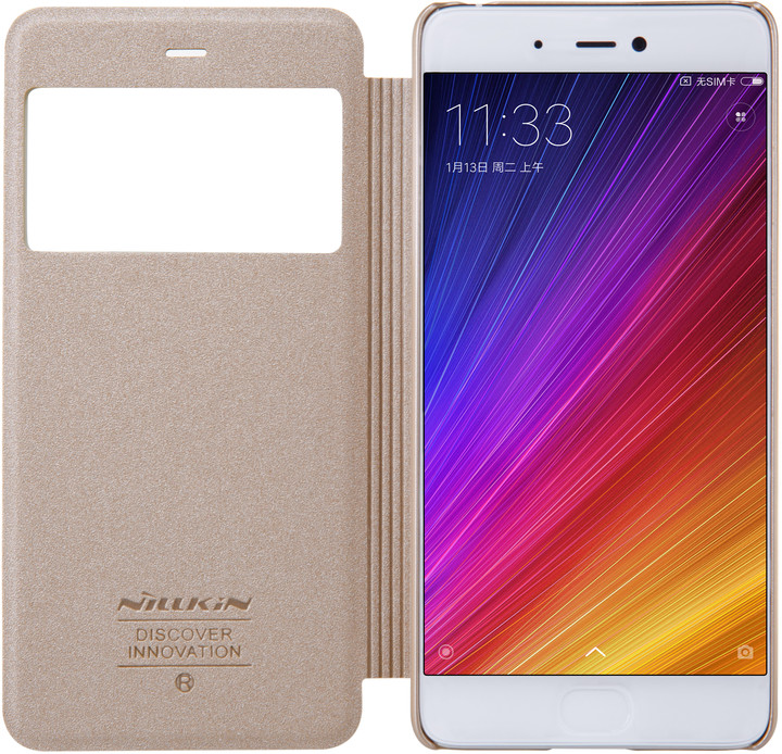 Nillkin Sparkle Leather Case pro Xiaomi Mi 5S, zlatá_288077199
