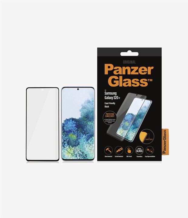 PanzerGlass ochranné sklo Edge-to-Edge pro Samsung Galaxy S20+, FingerPrint Ready, černá_2069034852