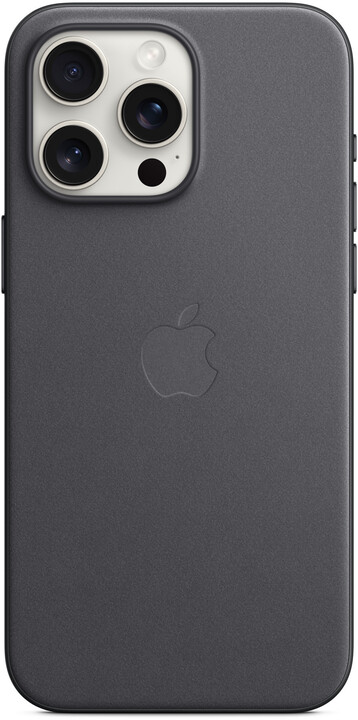 Apple kryt z tkaniny FineWoven s MagSafe na iPhone 15 Pro Max, černá_1027496101