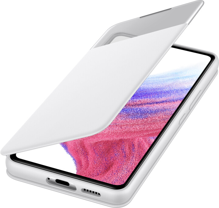 Samsung flipové pouzdro S View Cover pro Galaxy A53 5G, bílá_1883527648