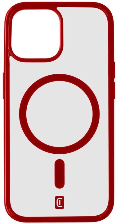 Cellularline zadní kryt Pop Mag s podporou Magsafe pro Apple iPhone 15, čirá/červená_155902661