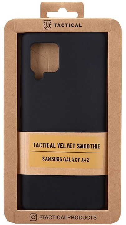 Tactical silikonový kryt Velvet Smoothie pro Samsung Galaxy A42, černá_910692667