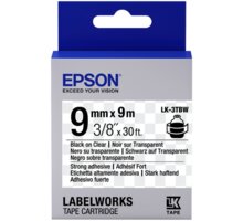 Epson LabelWorks LK-3TBW, páska pro tiskárny etiket, 9mm, 9m, černo-transparentní_148474901