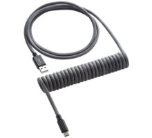 CableMod Classic Coiled Cable, USB-C/USB-A, 1,5m, Carbon Grey_759923912