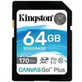 Kingston SDXC Canvas Go! Plus 64GB 170MB/s UHS-I U3