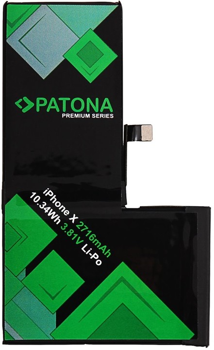 Patona baterie pro mobilní telefon iPhone X, 2716mAh 3,81V Li-Pol + nářadí PREMIUM_696148000