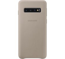 Samsung kožený zadní kryt pro Samsung G973 Galaxy S10, šedá_975666237