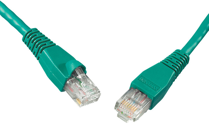 Solarix Patch kabel CAT5E UTP PVC 20m zelený snag-proof_50854016