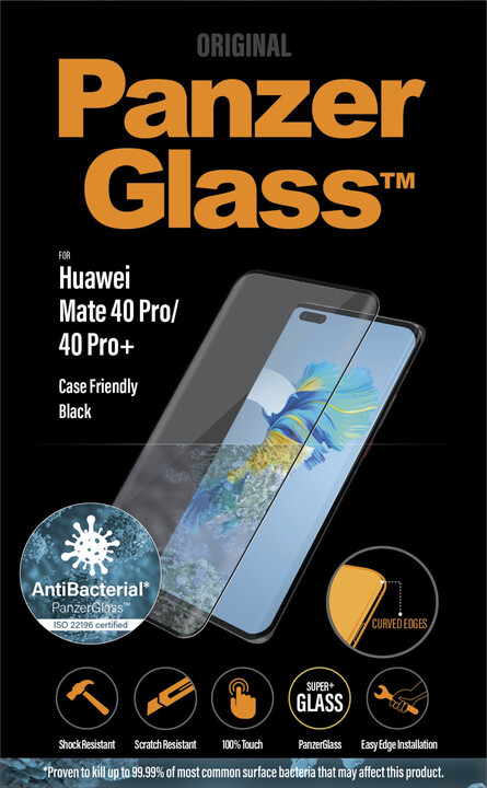 PanzerGlass ochranné sklo Premium pro Huawei Mate 40 Pro/40 Pro+, antibakteriální, černá_1966150534