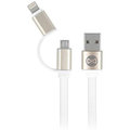 Forever datový kabel USB 2IN1 pro APPLE IPHONE 5, MICRO USB, bílý (TFO-N)