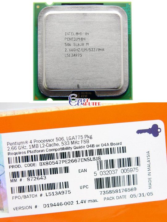 Intel Pentium 4 506 2,66GHz 1MB 533MHz 775pin BOX_1940983063