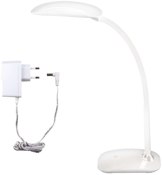 Emos LED stolní lampa MA66-D s USB, bílá_877728966