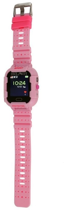Helmer LK 708 dětské hodinky s GPS lokátorem s možností volání, vodotěsné, nárazuvzdorné růžové_458076296