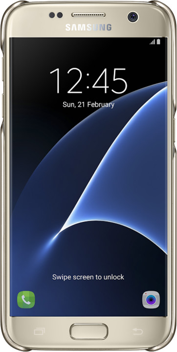 Samsung EF-QG930CF Clear Cover Galaxy S7, Gold_1342957338