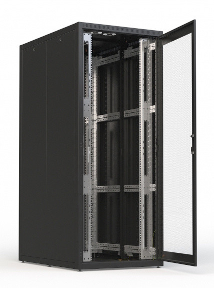 CONTEG 4X Serverový rozvaděč 19&quot;, 600x1000mm, 42U, zatížení 1000kg, černá_835863177