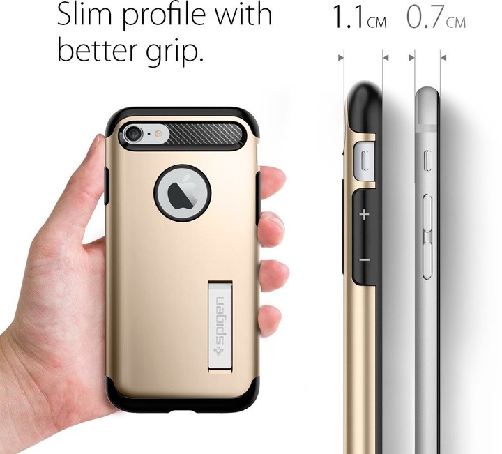 Spigen Slim Armor pro iPhone 7, champagne gold_1551951991