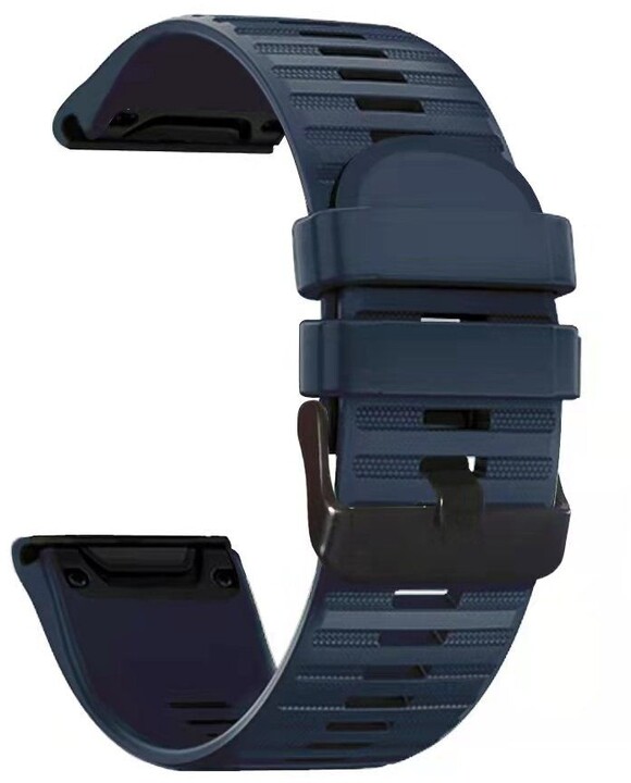 RhinoTech sportovní silikonový řemínek pro Garmin QuickFit 22mm, tmavě modrá_1194280528