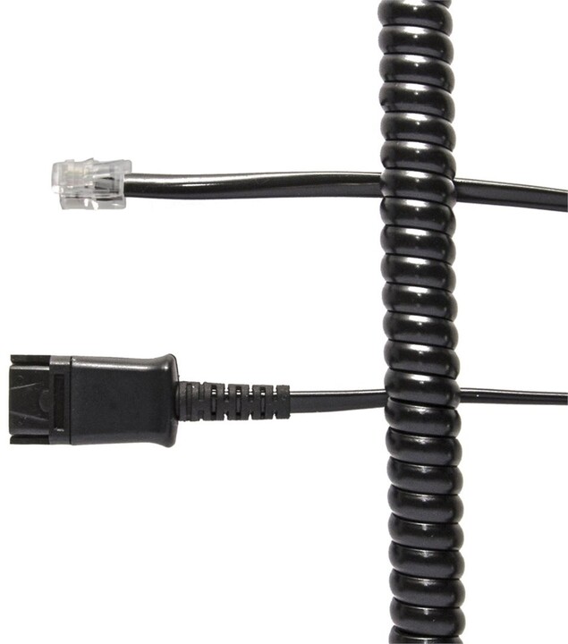 JPL kabel BL-04+P - pro náhlavky s QD konektorem do RJ9 portu telefonů