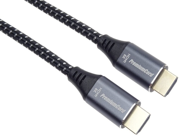 PremiumCord kabel ULTRA HDMI 2.1, 8K@60Hz, zlacené konektory, 1m_1539541414