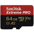 SanDisk Micro SDXC Extreme PRO 64GB 170 MB/s A2 UHS-I U3 V30 + SD adaptér