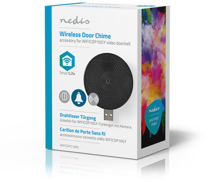 Nedis Wireless Door Chime, bezdrátový zvonek, příslušenství pro WIFICDP10GY_1474231291