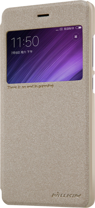 Nillkin Sparkle Leather Case pro Xiaomi Redmi 4, zlatá_1356670324