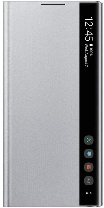 Samsung flipové pouzdro Clear View pro Galaxy Note10+, stříbrná_1484401871